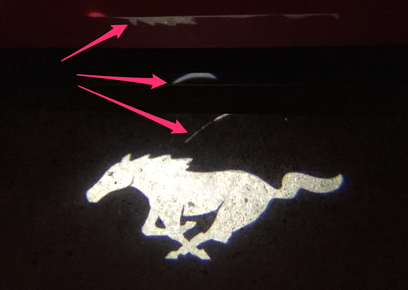13-14 Ford Mustang Pony Projektor Seite Spiegel Pfütze Lampe Licht Rechts & OEM