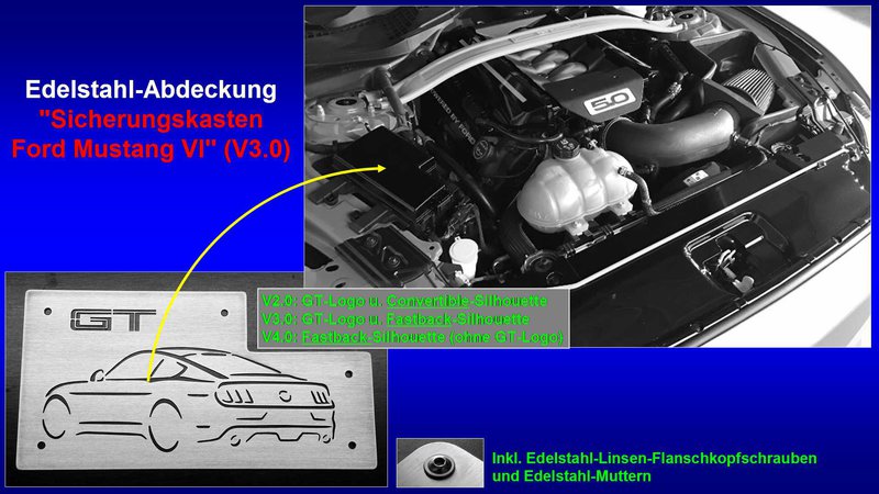 Präsentation Edelstahl-Abdeckung ''Sicherungskasten Ford Mustang VI'' (V3.0) [GT-Logo u. Fastback-Silhouette].jpg