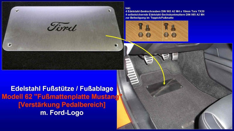 Präsentation Edelstahl-Fußstütze Modell 62 ''Fußmattenplatte Mustang'' m. Ford-Logo.jpg